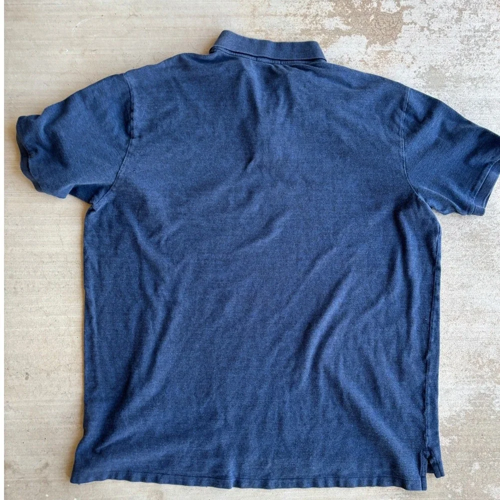 Polo Ralph Lauren 3XLT Short Sleeve Polo Shirt Blue Mens Cotton Preppy Flaw